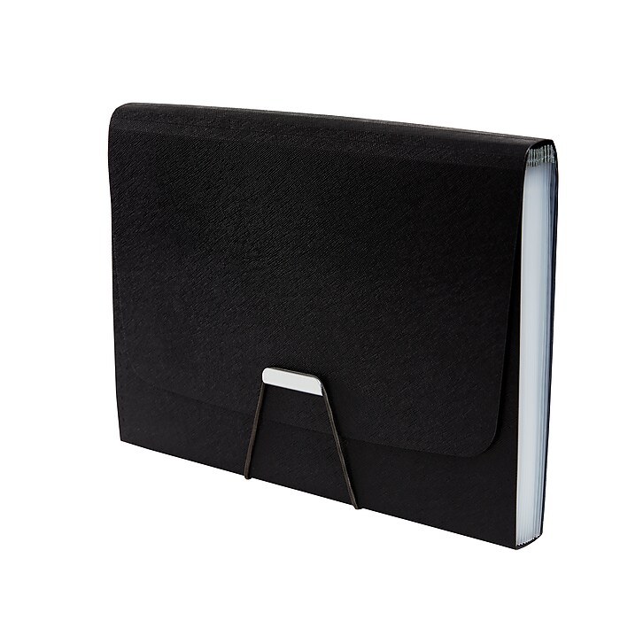 Staples Plastic 13-Pocket Reinforced Expanding Folder, Letter