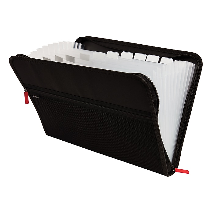 TRU RED Accordion File, 13-Pocket, Letter Size, Black (TR51817