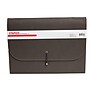 Staples 13-Pocket Leatherette Expanding File Folder, Letter, Dark Gray (51825)~#|#~s1109759_sc7