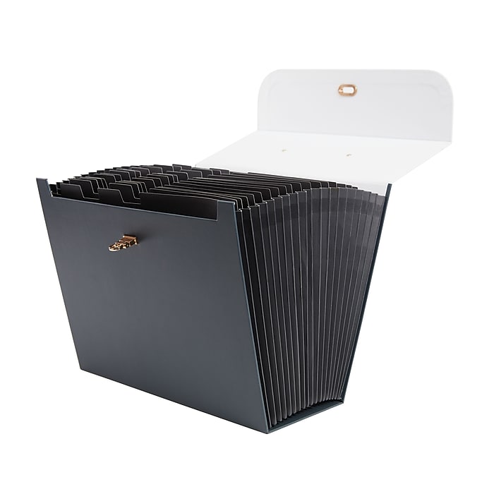 Staples 19 Pocket Document File, Letter, Grey (51792) | Staples