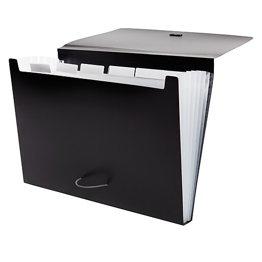 Staples® Plastic Expandable Reinforced 7 Pocket File, Letter Size