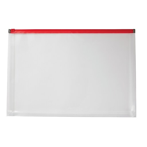 Staples® Poly Zip Envelopes, Assorted Color Zip, Legal Size Staples