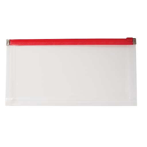Staples® Poly Zip Envelopes, Assorted Color Zip, Check Size Staples