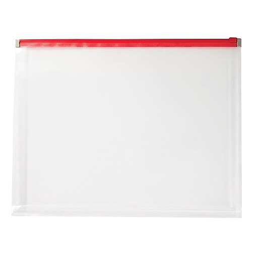 Staples® 1" Plastic Zip Envelopes, Letter Size, Each Staples