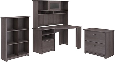 Bush Furniture Cabot Collection Corner Desk With Hutch Lateral