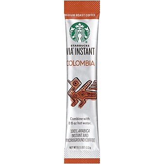 Starbucks VIA Instant Colombia Coffee, 0.12 oz, 8/Box (11009529)