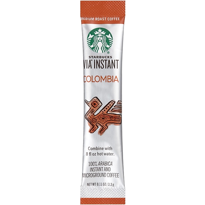 Starbucks VIA Instant Colombia Coffee, 0.12 oz, 8/Box (11009529