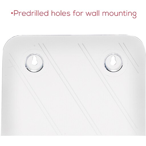 Staples Magazine Size Plastic Literature Holder, 103/4" x 91/4" x 33/4" (16659CC) Staples