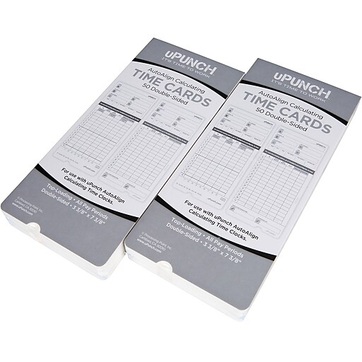 100 uPunch™ Time Cards for HN4000 Staples