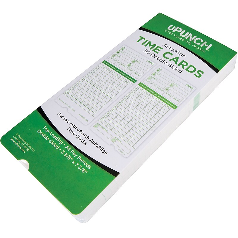 uPunch Time Cards HNTCG1050 (Non-Calculating-50 pack) image 1