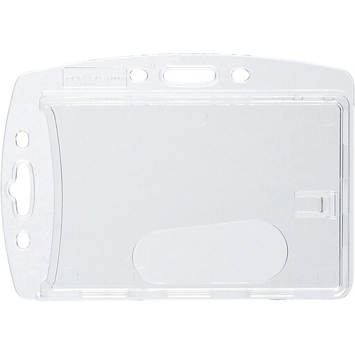 Durable Vertical/Horizontal Badge Holders, Clear, 10/Pack (DBL890519