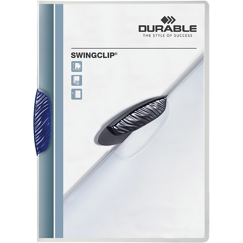 Durable SWINGCLIP Report Covers, Letter Size, Assorted Colors, 5/Pack (2264-DB) image 1
