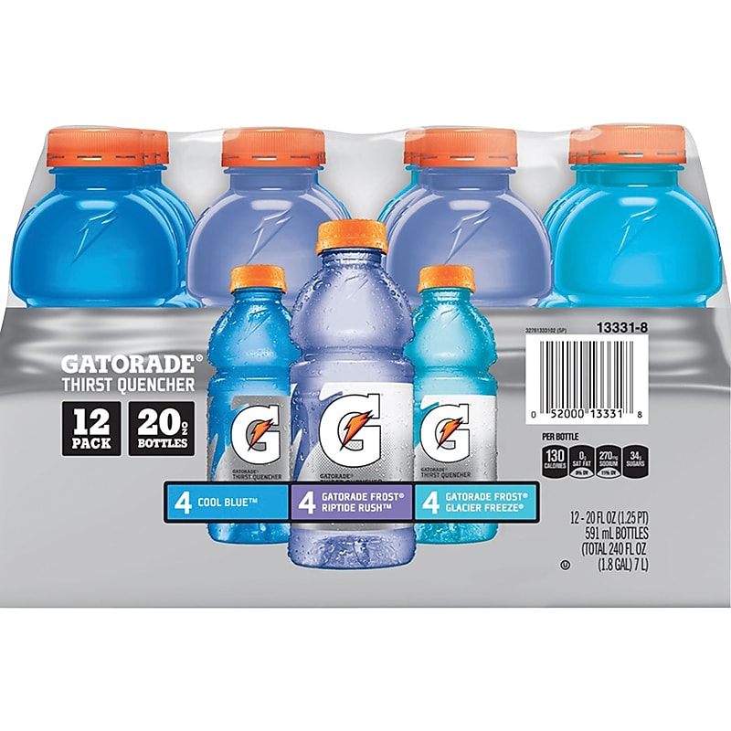 Gatorade Variety Pack, 20 oz. Bottles, 12/Carton (QUA13331) image 1