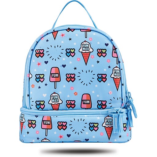 Staples Kids Lunch Bag, Ice Cream Pattern, 8.66"W x 9.25"H x 5.71"D