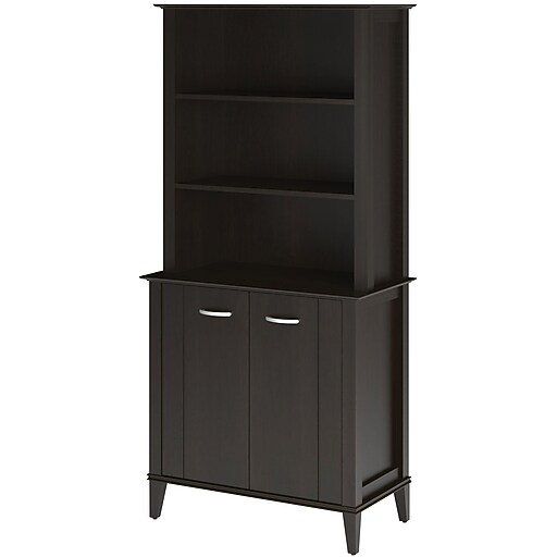 Shop Staples for Quinn Bookcase with Doors, Espresso