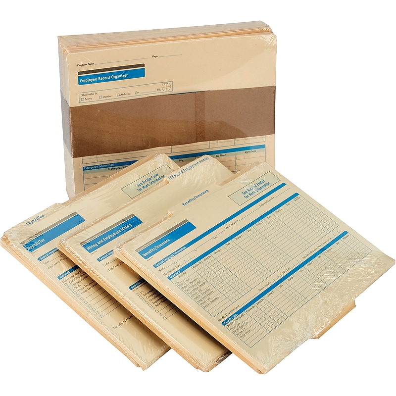 ComplyRight Personnel Folders, 3-Part, 25 Forms/Pack (A3103) image 1