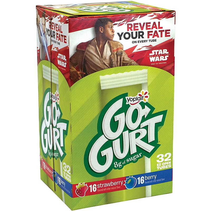 Yoplait Yogurt Go-Gurt Stawberry and Berry Yogurt, 32/Pack (902-00002) image 1