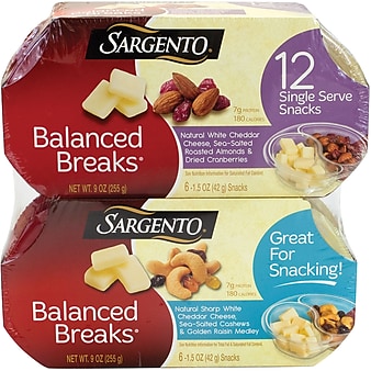 Sargento Balanced Breaks Variety Cheese Snack Kit, 9 oz., 12/Pack (30268)