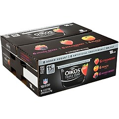 OIKOS Triple Zero Variety Yogurt, 5.3 oz., 18/Pack (01955) | Staples