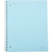 Staples® Accel, Durable Poly Cover 1 Subject Notebook, Wide Ruled, 8" x 10-1/2", Assorted