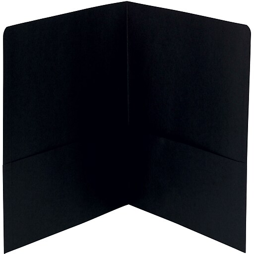 Smead Two Pocket Portfolios, Black, 25/BX Staples