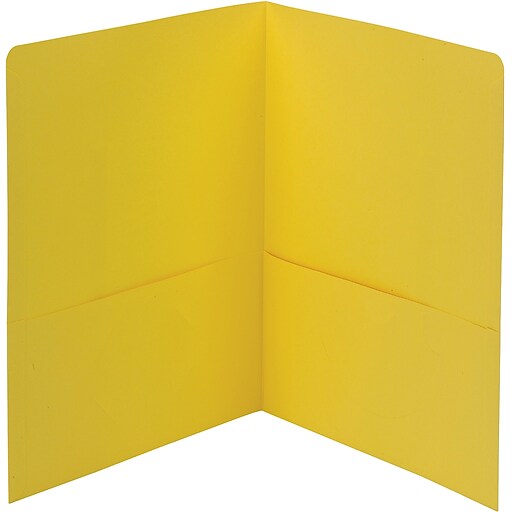 Smead Two Pocket Portfolios, Yellow, 25/Bx at Staples