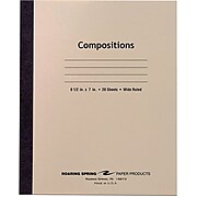 Roaring Spring Manila Composition Book, 8 1/2" x 7", Wide Ruled, 24 Sheets