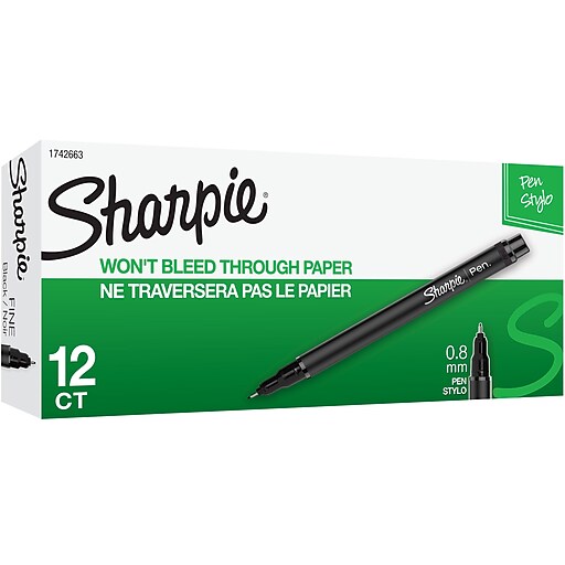 Shop Staples for Sharpie Permanent Ink Pen, Fine Pen Point Type, Black