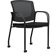 Union & Scale™ Workplace2.0 500 Series Mesh and Fabric Guest Chair with Fixed Arms, Black, Fully Assembled (51978)