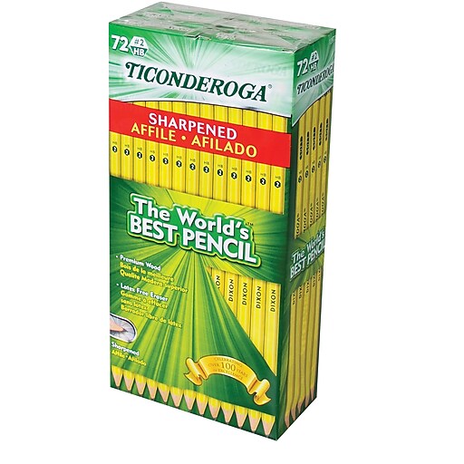 Ticonderoga 2 Graphite Pencil, presharpened, 72 ct (13972) Staples
