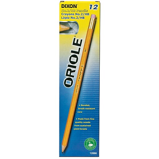 Dixon Oriole® Presharpened Pencils, 2 Soft, Dozen Staples