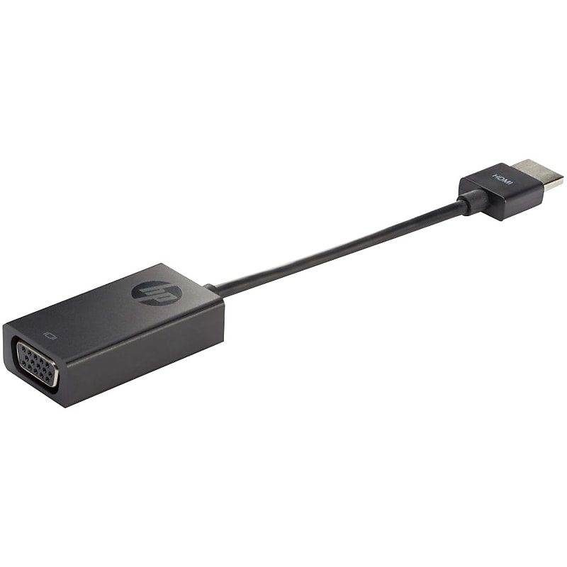 HP HDMI to VGA Display Adapter, Black image 1