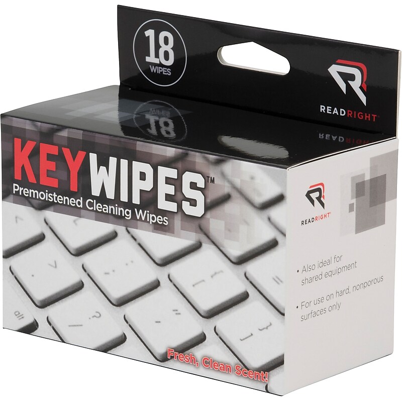 Advantus KeyWipes Premoistened Cleaning Wipes/Cloths, 18/Box (RR1233) image 1