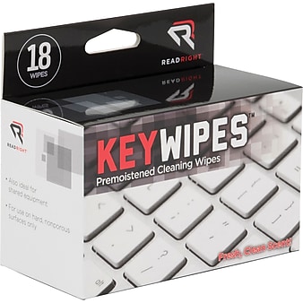 Advantus KeyWipes Premoistened Cleaning Wipes/Cloths, 18/Box (RR1233)