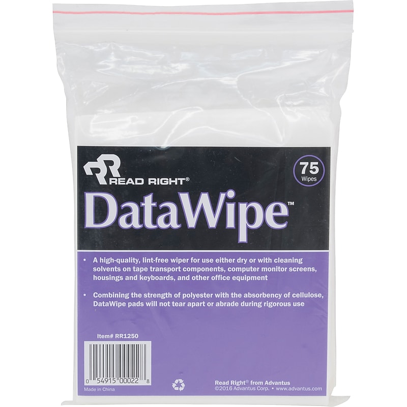 Read Right Data Wipes, 75 Wipes per Bag image 1