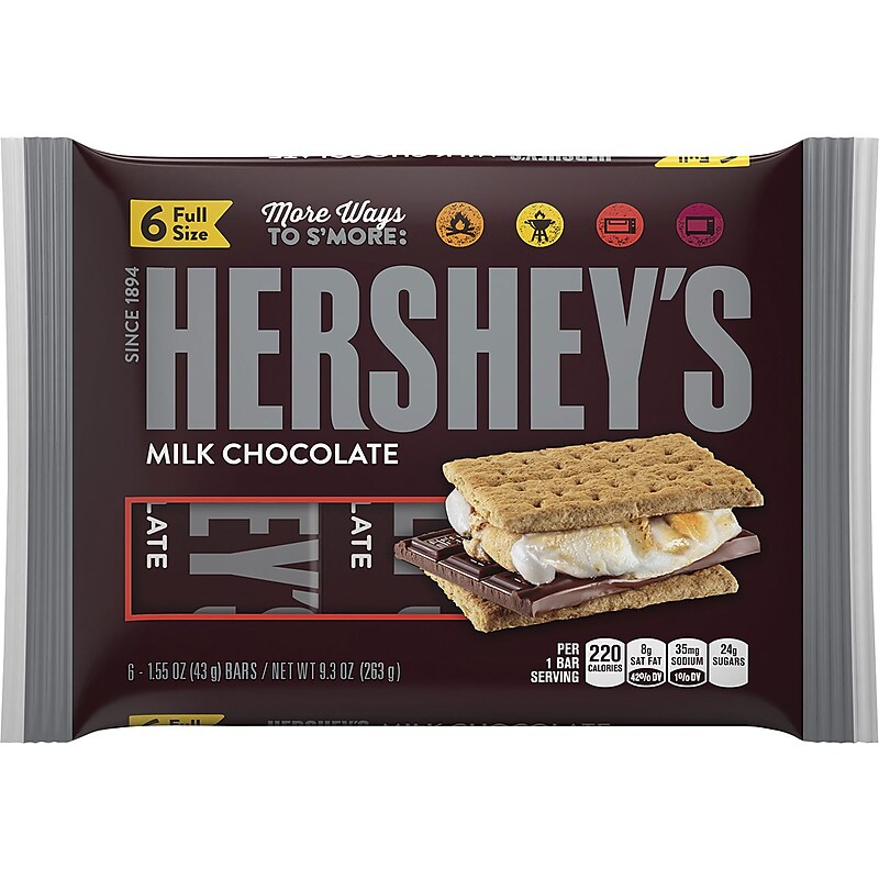 Hershey's Milk Chocolate Candy Bar, 1.55 oz., 2/Pack (246-01029) image 1