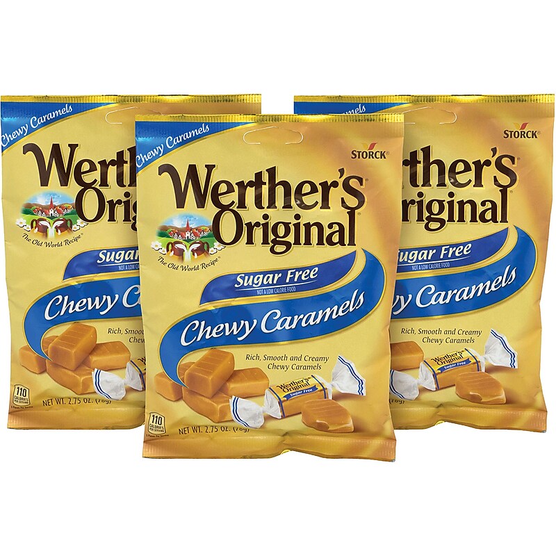 Werther's Original Chewy Sugar Free Caramel Hard Candy, 2.75 oz., (302-01006) image 1