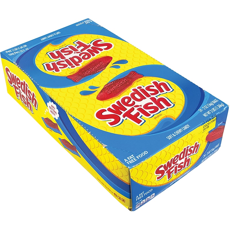 Swedish Fish Gummy Candy, 24 Packs/Box (304-00005) image 1
