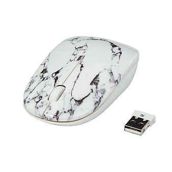 Staples Wireless Optical Mouse, Marble