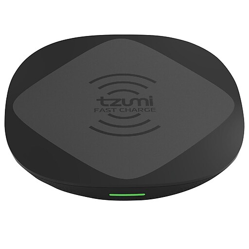 Tzumi Wireless Power Desk Pad, 10 Watt, Black Staples