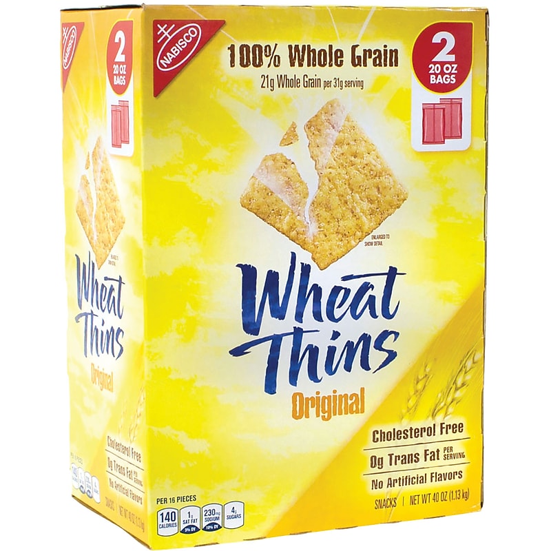Wheat Thins Original Crackers, 20 oz., 2 Packs/Box (220-00087) image 1