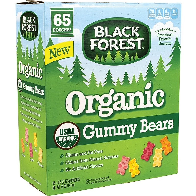 Black Forest Organic Gummy Bears, Assorted Flavors, 52 oz. (220-00556) image 1