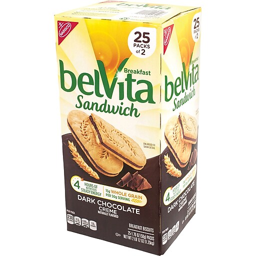 BelVita Chocolate Breakfast Bar, 1.76 oz., 25 Bars/Box (22000570) Staples