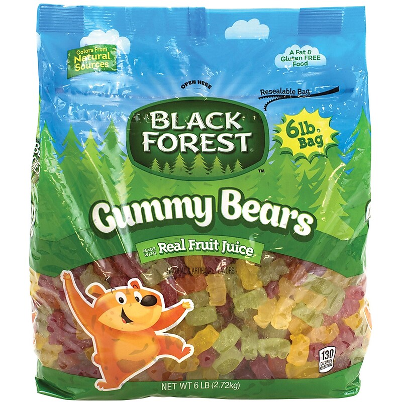 Black Forest Assorted Fruit Flavors Gummy Bears, (220-00585) image 1