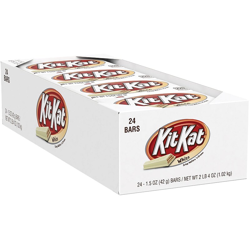 Kit Kat White Crème Milk Chocolate Candy Bar, 1.5 oz., 24 (246-00182) image 1