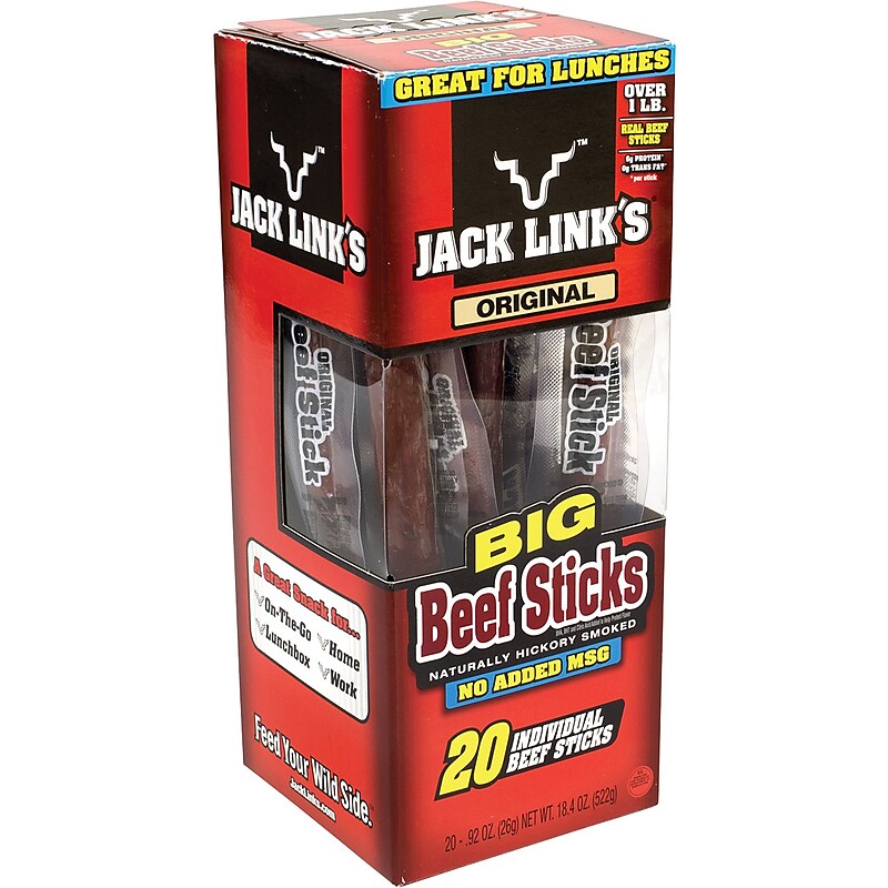Jack Link’s Salt & Pepper Beef Meat Stick, .92 oz., 20/Pack (278-00001) image 1