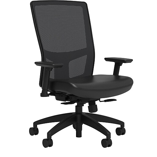 Union & Scale Workplace2.0™ Vinyl Task Chair, Black, Integrated Lumbar