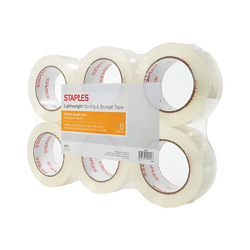 Staples® Lightweight Moving and Storage Packing Tape, 1.88" x 109 yds