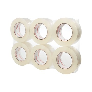 Staples® Moving & Storage Packing Tape, 1.88" x 110" Yds, Clear, 6/Rolls