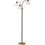 Adesso® Presley 69"H Shiny Gold 3-Arm Adjustable Floor Lamp with Frosted Bell Shade (3566-04)~#|#~s1119814_sc7